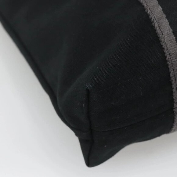 HERMES Fourre Tout Cabas Tote Bag Canvas Black Auth - Picture 10 of 16